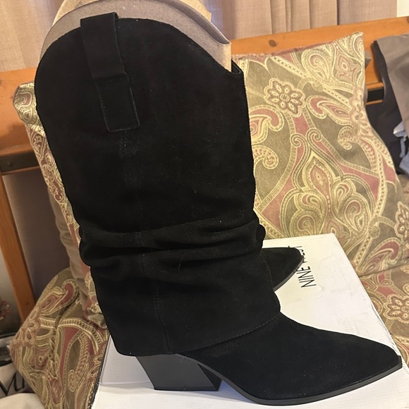 Nine West Black Heeled Boots - Picture 5 of 5